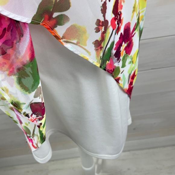 JBS Pink Floral A-line Retro Mod 1960s style Dress - Picture 4 of 7